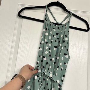 Polka dot halter dress
